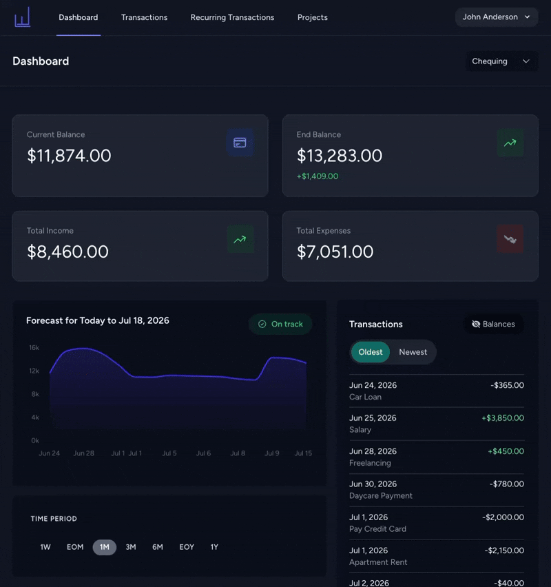 Dark mode screenshot